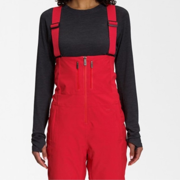 🥷🏿🥷🏿🥷🏿The North Face Women's Amry Bib Snow Ski Insulated Pants Bright Red - Picture 4 of 6